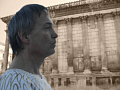 © Regina F. Rau: Foto-PC-Kunst: Portrait: "... damals in Rom ... vor dem Podiumstempel (Pantheon)