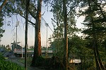 Fußballstadion von Canico am steilen Berghang