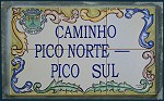 Fliesen - statt Straßenschild:  Caminho Pico Norte - Pico Sul 