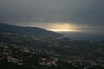 Blick aus dem Busfenster - Abendstimmung über Funchal