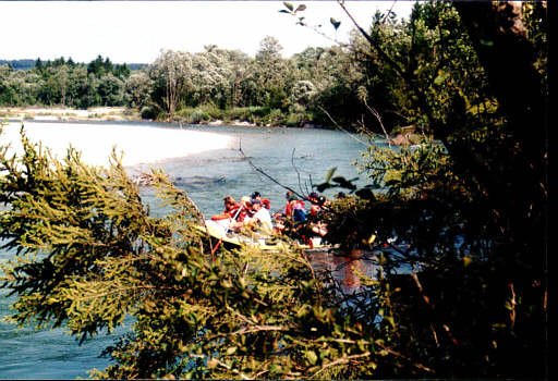 Rafting an der Isar