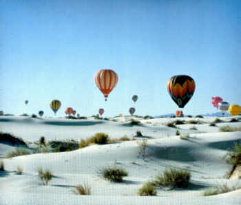 Heißluftballons  -  Bild aus dem Kalender Inspiration 2002 von MAUTHE