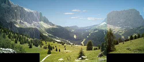 Grödnerjoch - Panorama-Montage von Regina F. Rau