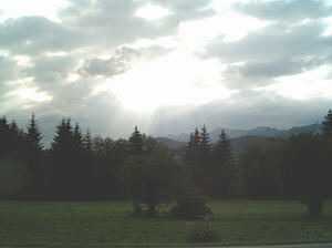 Fleck - hinter Lenggries. Es wird schon dunkel
