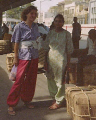 Mit meiner Freundin Jagatha in Madras - Indien, die mich ihrer Großfamilie in den Bergen bei Coimbattore vorstellte wo ich später mit Mehmet 3 Monate verbrachte.