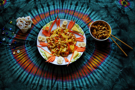 © Regina F. Rau: Rohost-Übergangskost: Fenchel-Ananas Wok