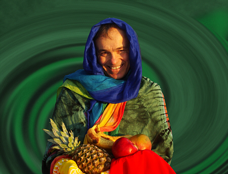 © Regina F. Rau: Foto-PC-Kunst: Mummenschanz: "Früchte feil"