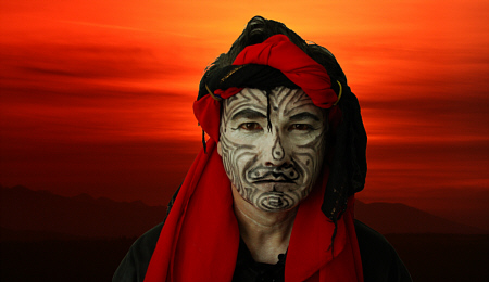 © Regina F. Rau: Foto-PC-Kunst: Mummenschanz: "Rote Sonne 2"