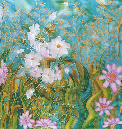 © Regina F. Rau: Seide - Malvenblüten