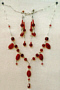© Regina F. Rau: Kette und Ohrringe -  Glasperlen rot