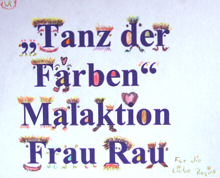 "Tanz der Farben" Malaktion - mein lieber Mann, der mich an diesem Tag begleitete,  hatte selbst seinen Riesenfreude an diesem "Münchner-Kindl-Lauf" Event - und malte den "Tanz der  Buchstaben"
