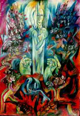 "La danza de los diablos ante Maria y Jesus"
          "Der Tanz der Teufel vor Maria und Jesus"
          (Fest in Peru)