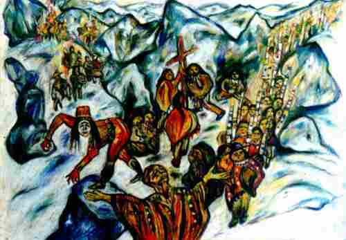 "La fiesta en los Andes"
          "Fest am heiligen Berg Ozangate in den Anden"