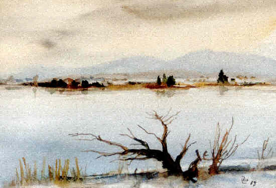 Julius R. Zikesch - Winterlandschaft - Kochelsee