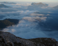 herrlicher Ausblick auf die Gipfel-Inseln im Nebelmeer