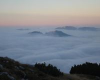 herrlicher Ausblick auf die Gipfel-Inseln im Nebelmeer