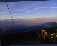 Abendglühen an der Weilheimer Hütte