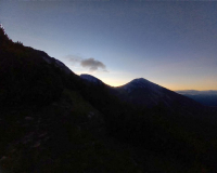 Abendglühen an der Weilheimer Hütte