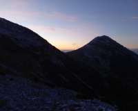 Abendglühen an der Weilheimer Hütte