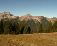 Tag 2 - Blick vom Hochalplkopf (1770m):
                Richtung Sojernspitze (2253m)