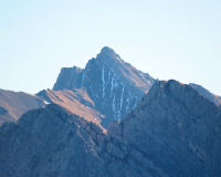 Tag 2 - Blick vom Hochalplkopf (1770m) auf
                  den Wettersteinspitzen (2298m) und Zugspitze (2962m)